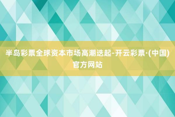 半岛彩票全球资本市场高潮迭起-开云彩票·(中国)官方网站