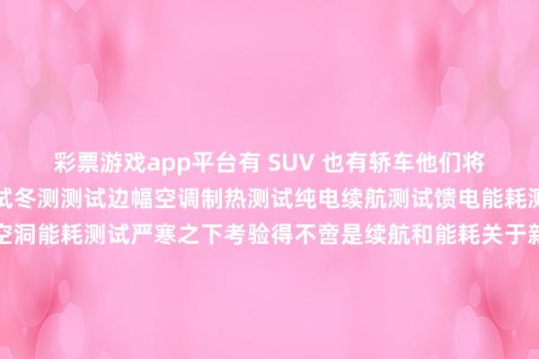 彩票游戏app平台有 SUV 也有轿车他们将共同进行一系列严苛测试冬测测试边幅空调制热测试纯电续航测试馈电能耗测试低温充电测试混动空洞能耗测试严寒之下考验得不啻是续航和能耗关于新动力汽车而言空调制热后果怎样也成了被频频吐槽的方位新动力汽车冬季空调制热后果怎样？能不可作念到好的用车体验？也照旧是咱们本年的伏击测试边幅终末咱们将在微博、视频号等多平台通过直播、榜单等各样式样及时刻享冬测测试设施1 月 